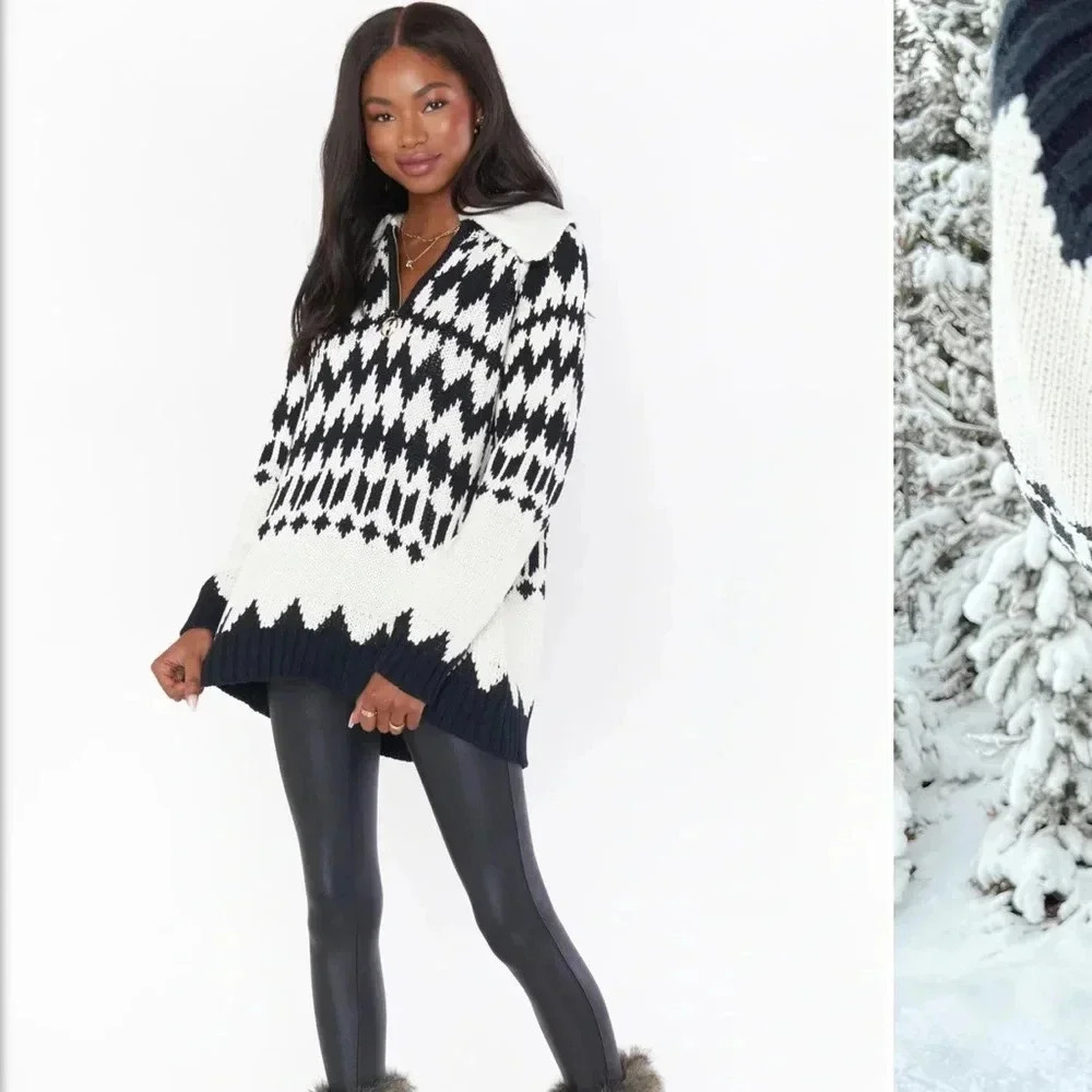 Show Me Your MuMu Black and White Sweater